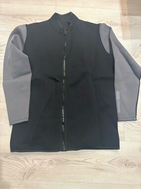 REALON 4XL 2 MM Black & Gray Zip-Front Neoprene  Wetsuit Jacket NIP